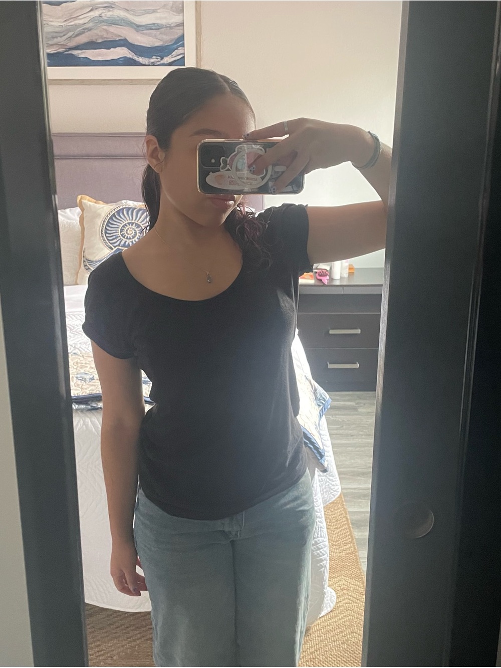 Classic Black Scoop Neck Women's Top - Casual Essential